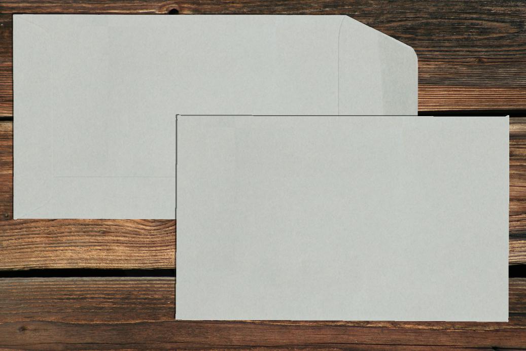 Versandtaschen 65x105 mm Nassklebend Delfingrau 120 g/qm